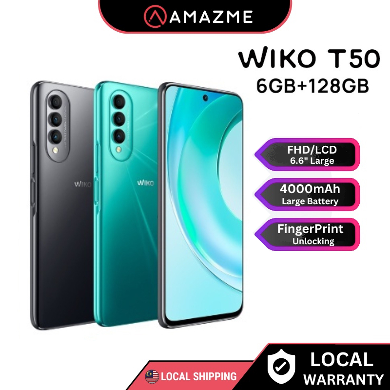 Wiko T50 Smartphone (6GB + 128GB) 64MP AI Triple Camera 6.6'' Edgeless ...
