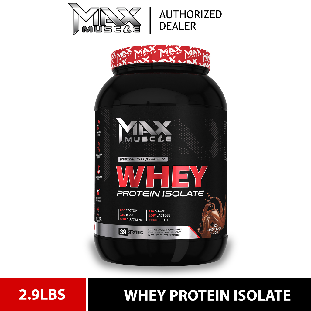 Whey Protein Isolate Muscle Max 30g Protein, 39 Serving Top Rated ...