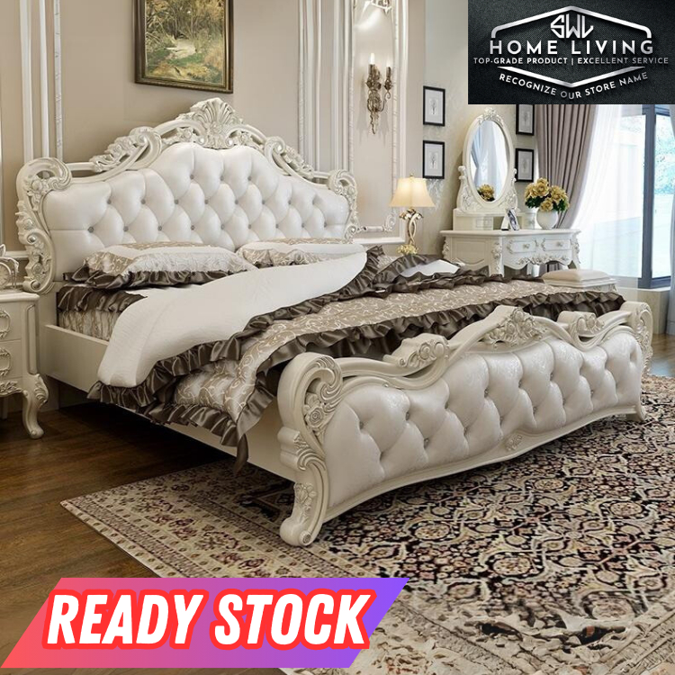 *READY STOCK* Katil European Bed Frame Modern Queen Bed Luxury King ...
