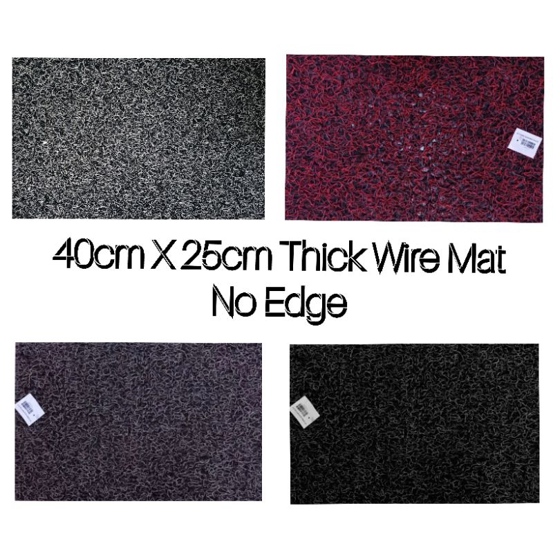 40x25cm Ready Made Plastic Wire Door Mat Loop Red Carpet Large Outdoor ...