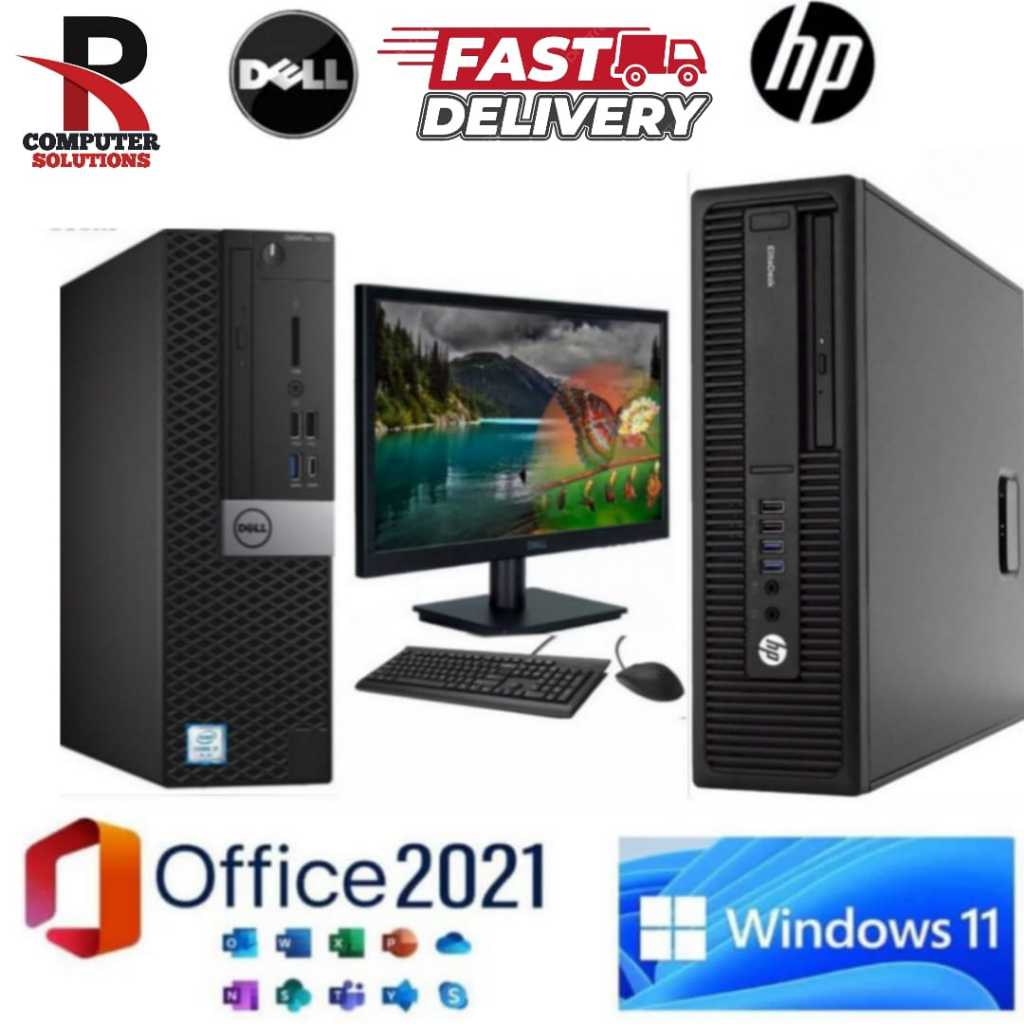 Desktop DELL- HP- i5/i7-6th / 8th Gen, Office/Student/Gaming Full Set ...