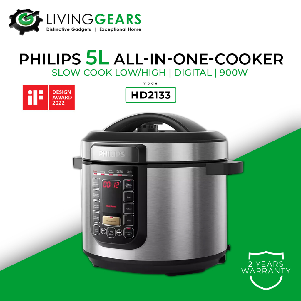 NEW Philips 5L Digital All In One Cooker / Multicooker / Slow Cook