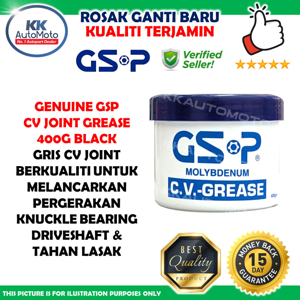 Genuine GSP Black CV Joint Molybdenum Moly Grease Blend Heavy Duty Gris