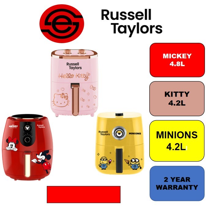 RUSSELL TAYLOR AIR FRYER DISNEY/HELLO KITTY/MINION COLLECTION D1 4.8L