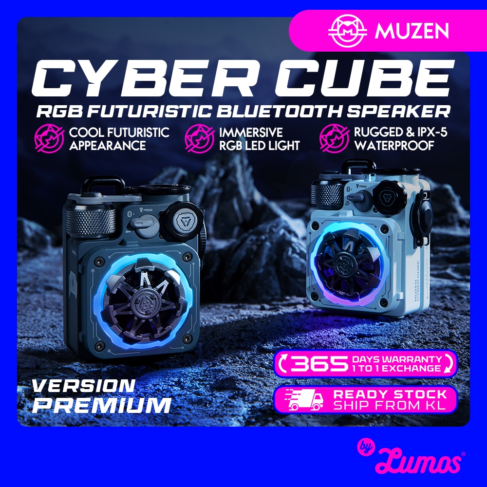 MUZEN CYBER CUBE PREMIUM Fidget Spinner RGB Bluetooth Speaker IPX-5 ...