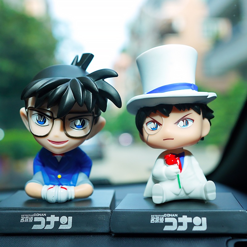 Detective Conan Case Closed Cute Version Shaking Head Toy Car Home