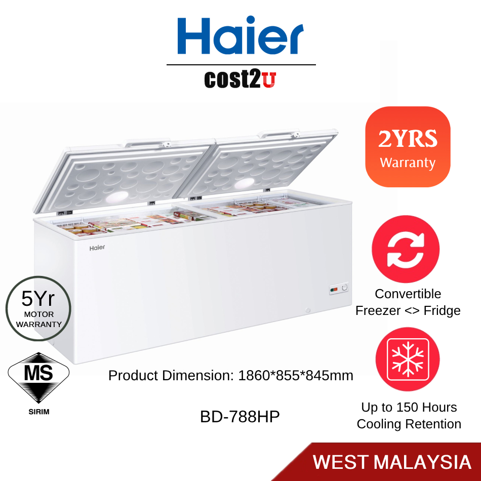 Haier 750L 6in 1 Convertible Chest Freezer BD788HP (Fast Freeze
