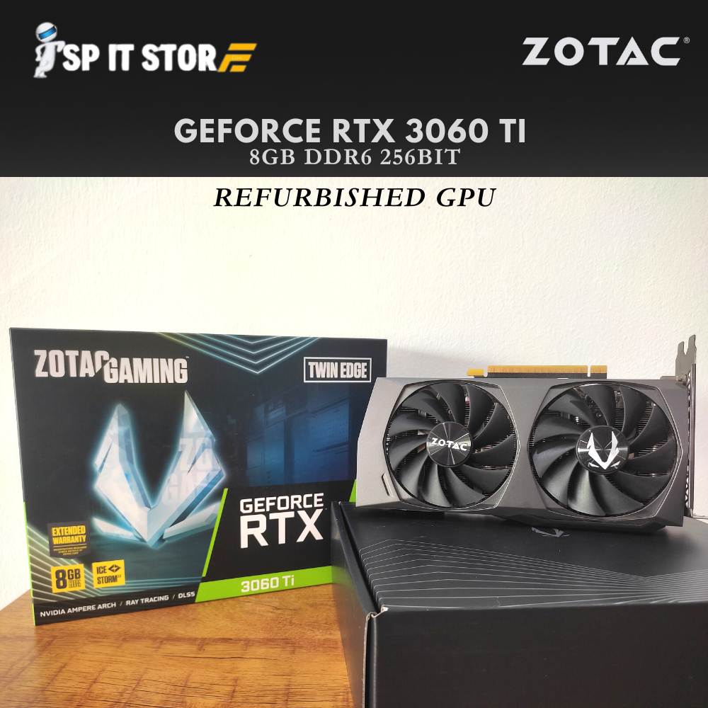 Refurbished Graphics Card Zotac Gaming Geforce RTX 3060 Ti 8GD6