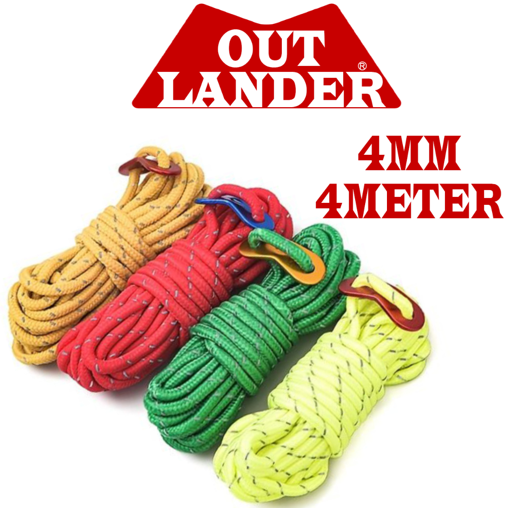 OUTLANDER 4mm Tent Rope Flysheet Rope Camping Rope Tali Khemah Tarp