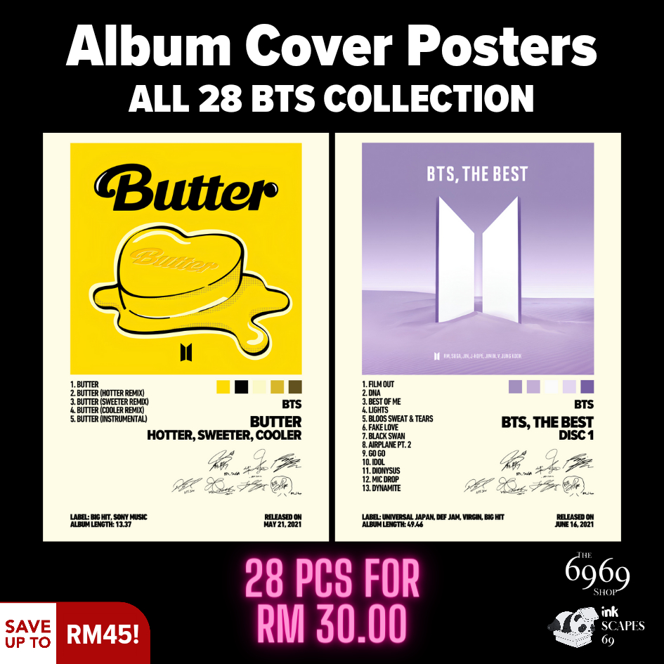 Ready Stock All Bts Album Cover Poster Collections Bts Wallpaper High Quality Home 9900