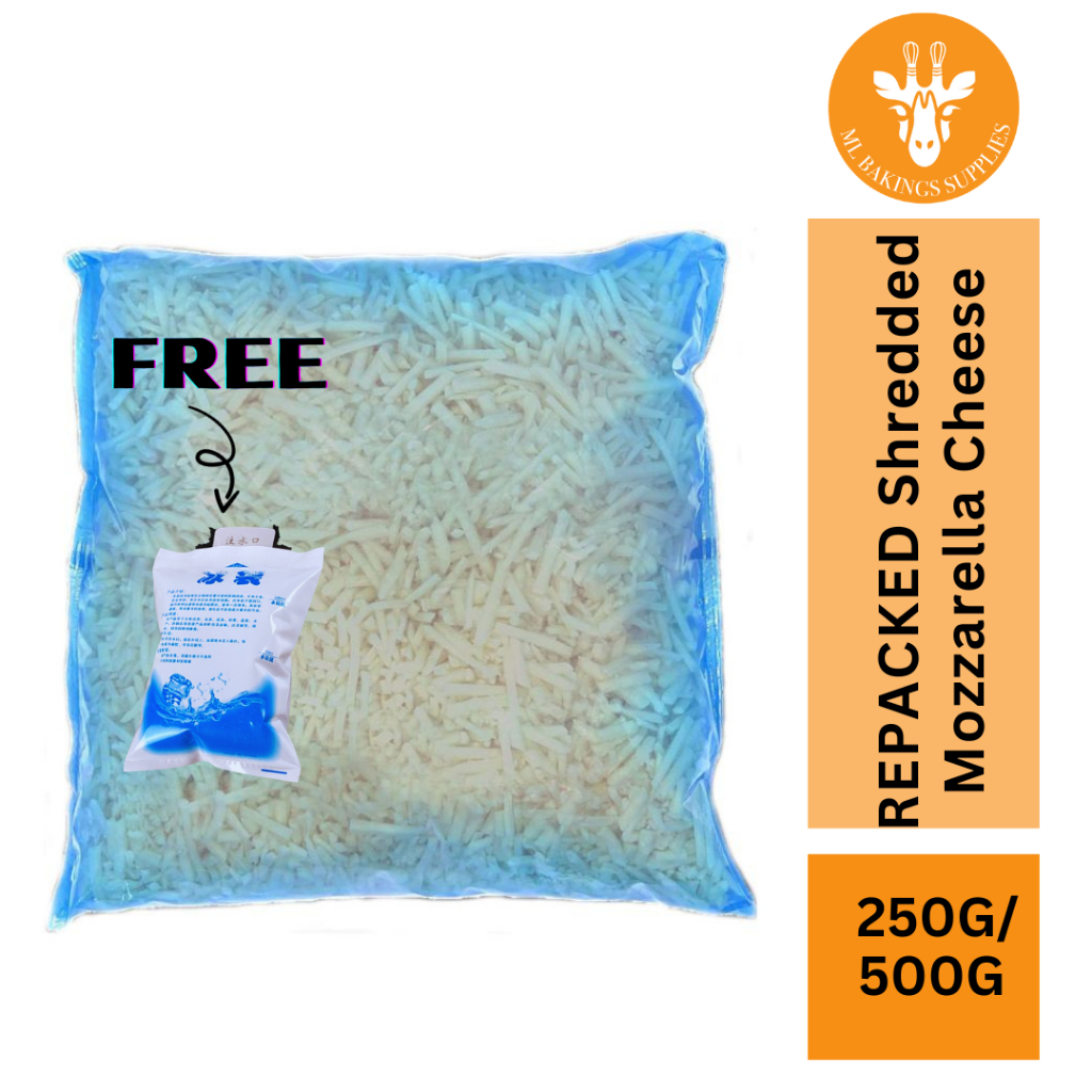 [READY STOCK] REPACKED SHREDDED MOZZARELLA CHEESE HALAL 250G/500G Shopee Malaysia