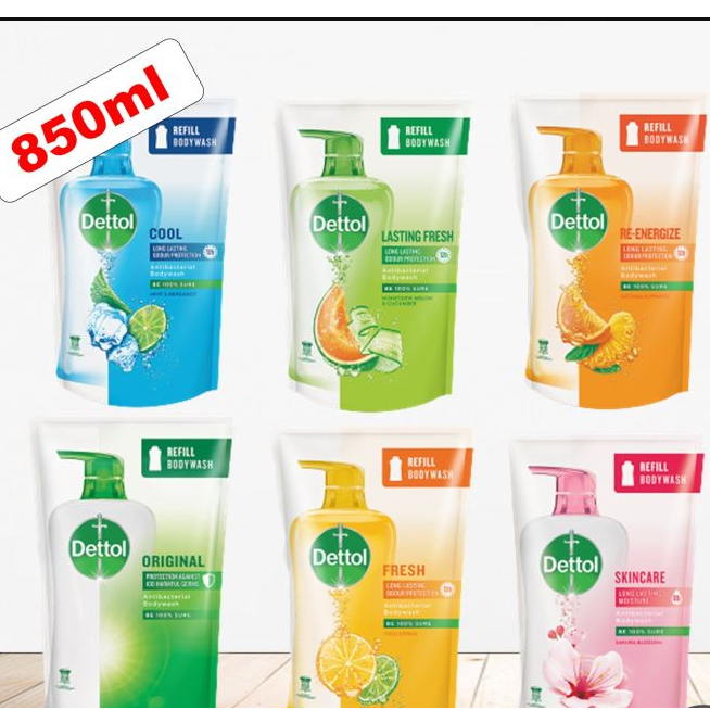 Dettol Antibacterial Body Wash Shower Gel Refill 850ML Shopee Malaysia