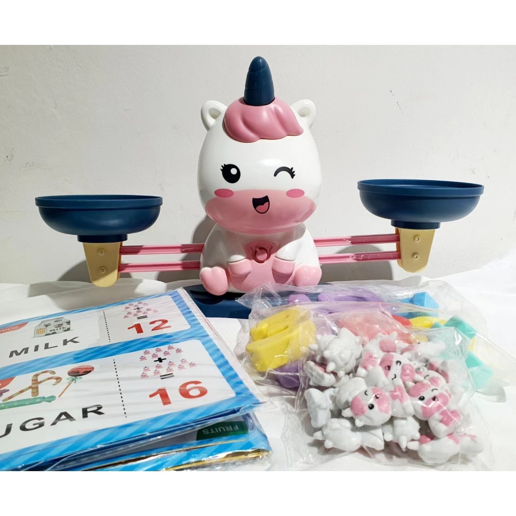 Counting Math Alphabet Balancing Scale Puzzle Block Early Education ...