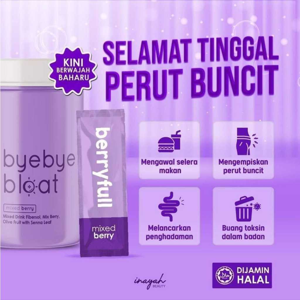 READY STOCK 💜 Inayah Beauty BerryFull Bye Bye Bloat Originalhq (10 ...