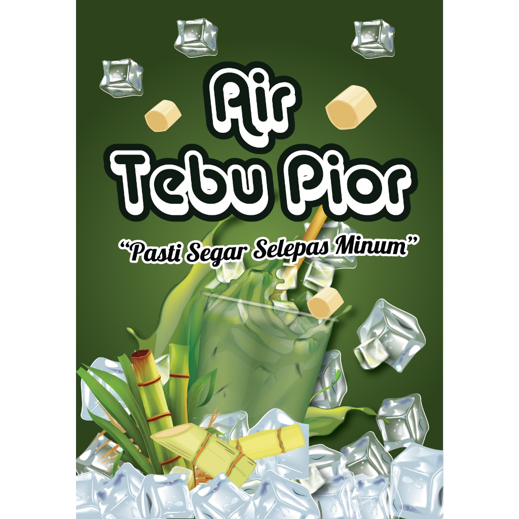 A4 Sticker Air Balang, A4 Size, Sticker Kalis Air, Sticker Produk