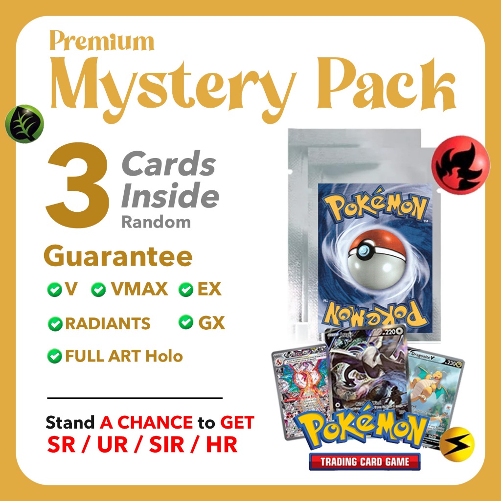 Pokemon TCG Premium Mystery Pack (3 cards inside GUARANTEE V/VMAX/VSTAR
