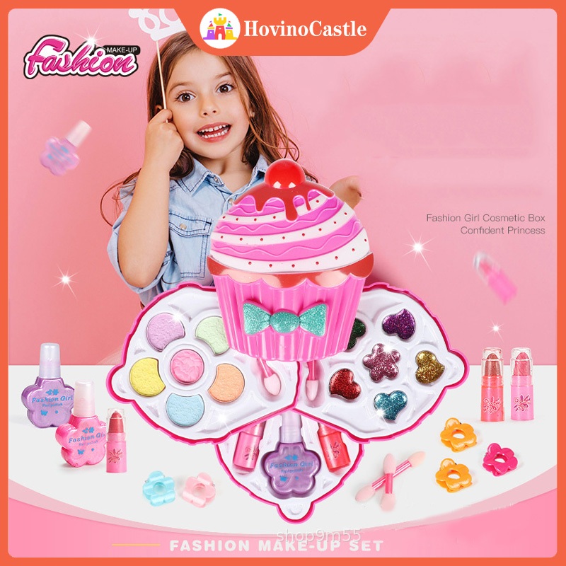 Pretend Play Fashion Kids Cosmetics Makeup Set Safe Washable Kids Princess  Beauty For Girl Baby Toys