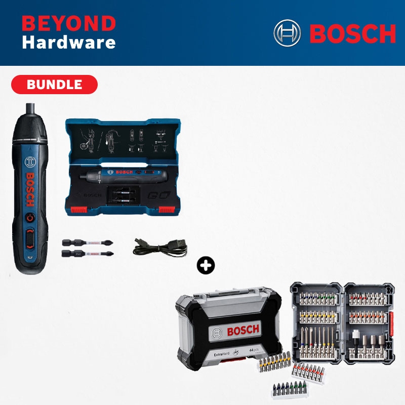 BOSCH [Bundle] GO 2 Solo Smart Screwdriver 06019H21L1 + BOSCH 44pcs Mixed Screwdriver bits set