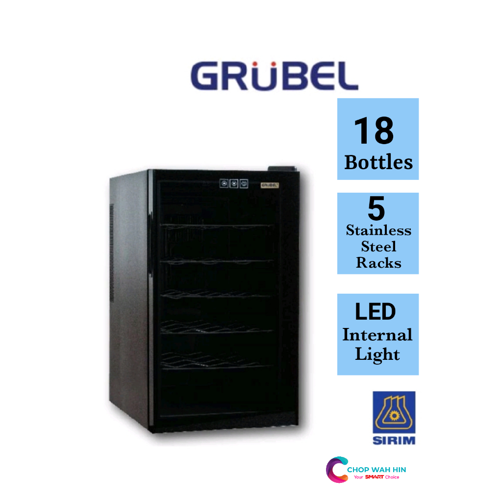 GRUBEL WINE CHILLER (18 BOTTLES) GWCTP18BK Shopee Malaysia