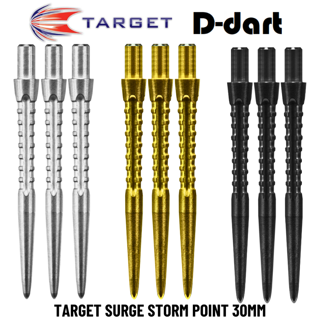 Target Dart Point 30mm SURGE STORM Point Gold/Black/Silver