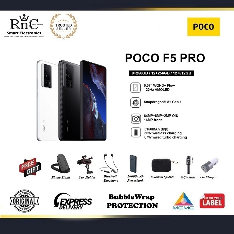 Poco F5 Pro 5G [12GB+512GB] [12GB+256GB] [8GB+256GB] Original Poco Malaysia  Warranty With Free Gift poco f4gt F4GT