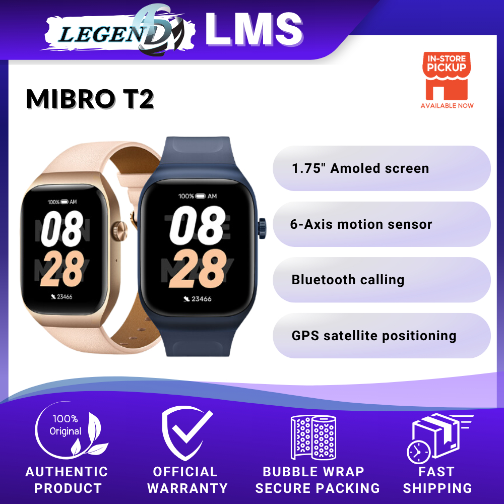 Xiaomi mibro T2 Smartwatch Gold 1.75'' Touch Screen with NFC GPS for Women  men