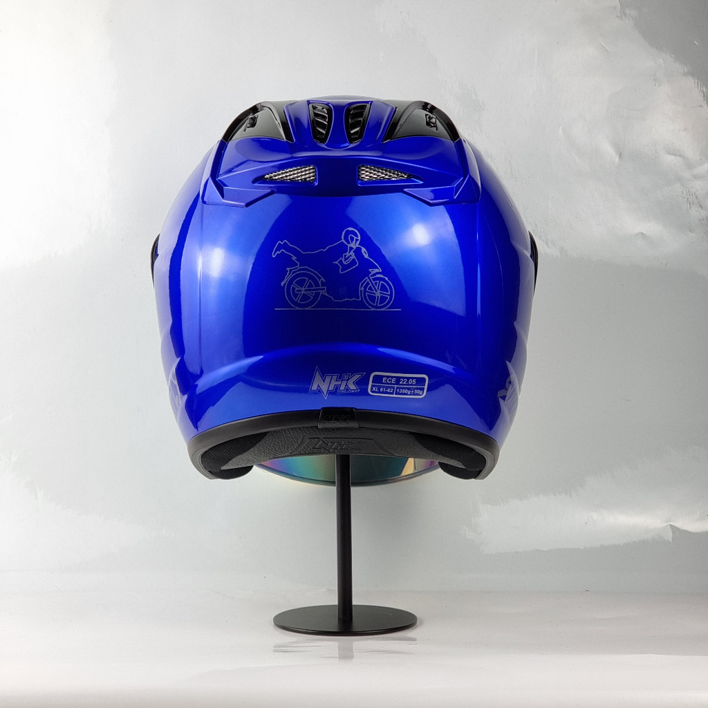 NHK HELMET X Superfly R6 V2 Solid - Candy Blue Glossy | Shopee Malaysia
