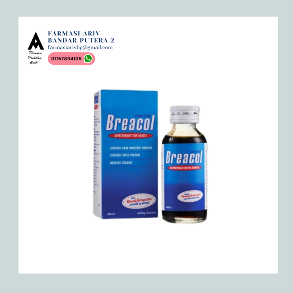 BREACOL COUGH SYRUP EXPECTORANT FOR ADULTS 60ML Shopee Malaysia