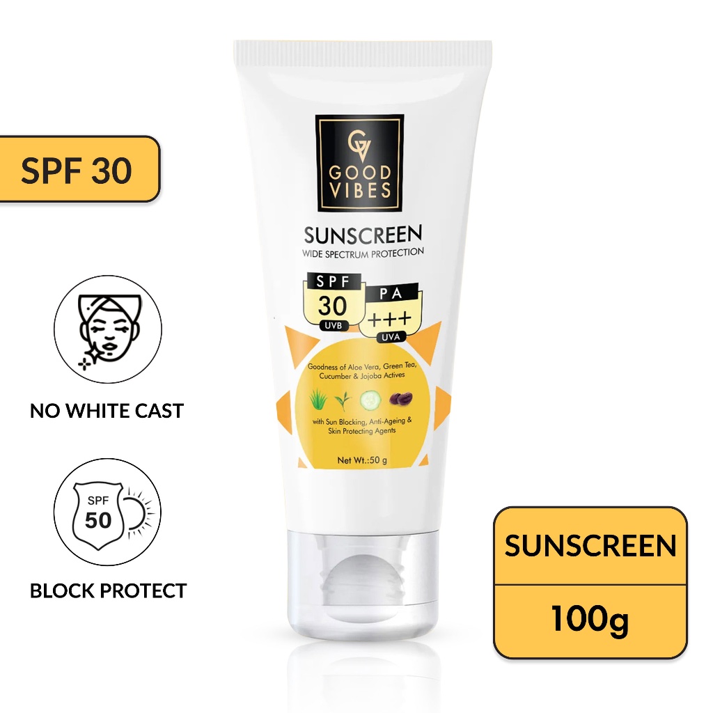 Good Vibes Sunscreen SPF 30/50 Skincare Face Body Sunblock Moisturizer