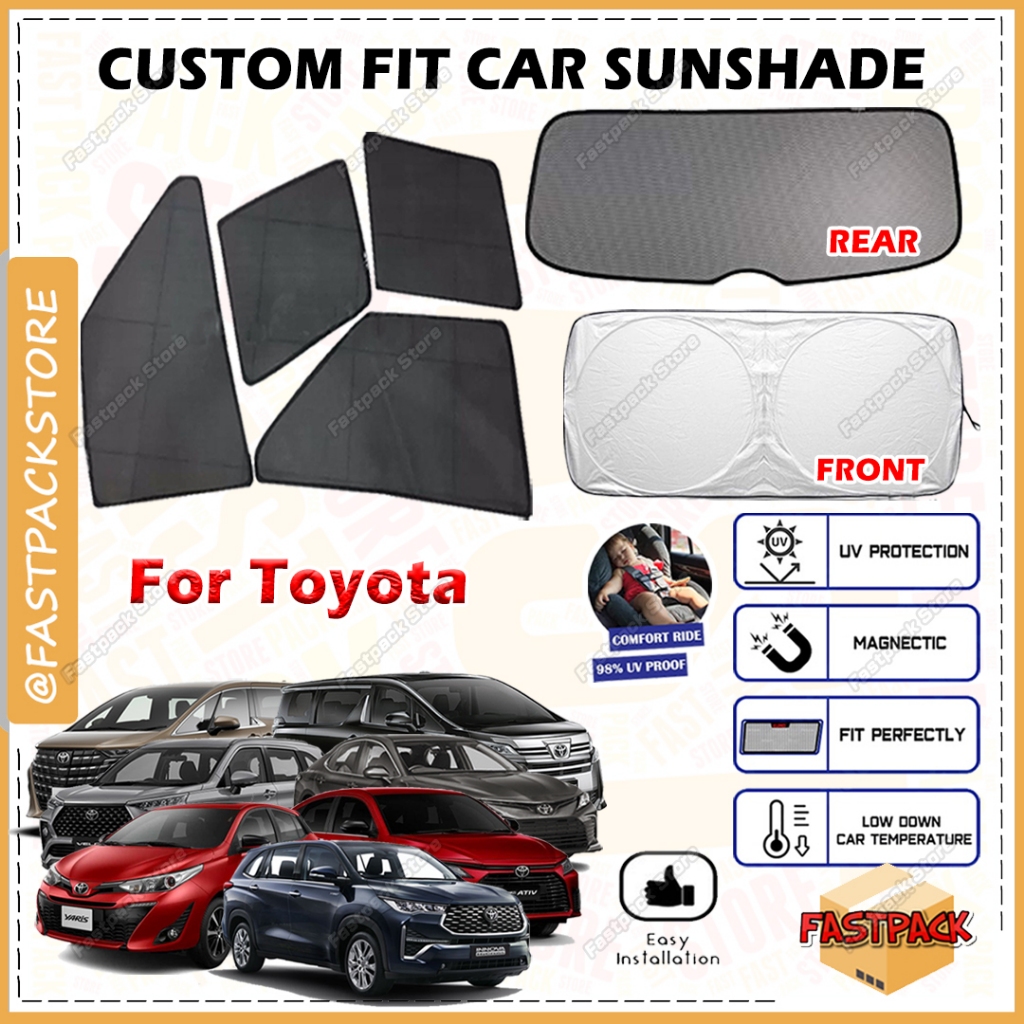 🚘 Custom Fit Front Side Rear Car Windscreen Sunshade For Toyota Camry ...