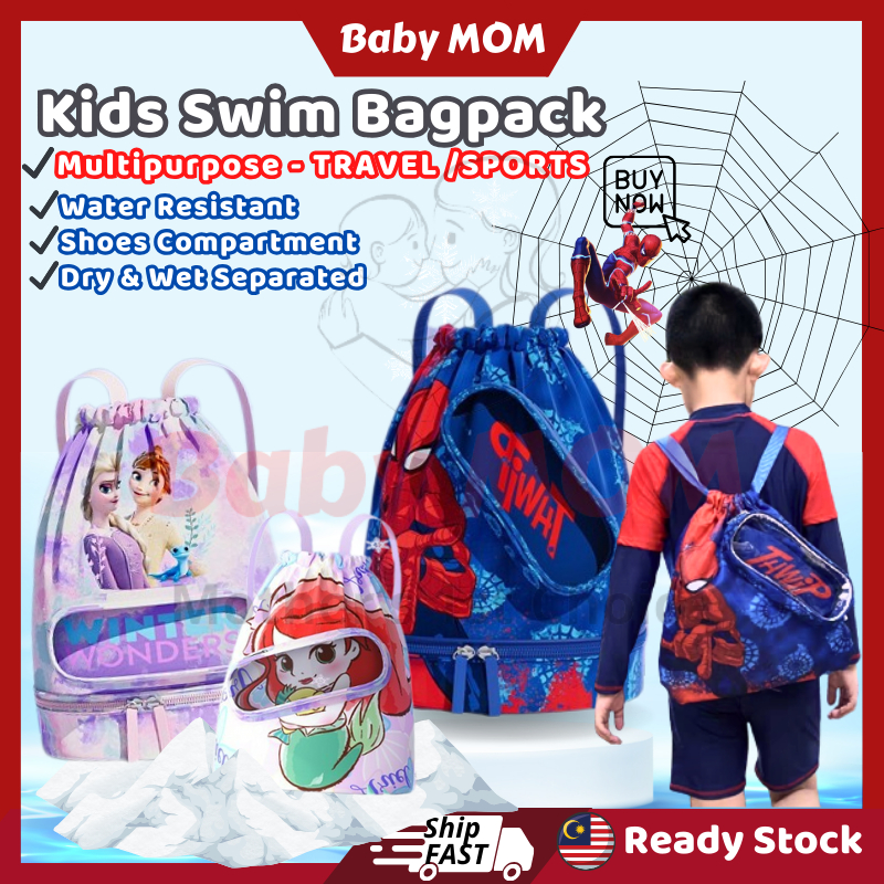 Marvel Spiderman Kids Outdoor Travel Backpack Sport Bag Swimming