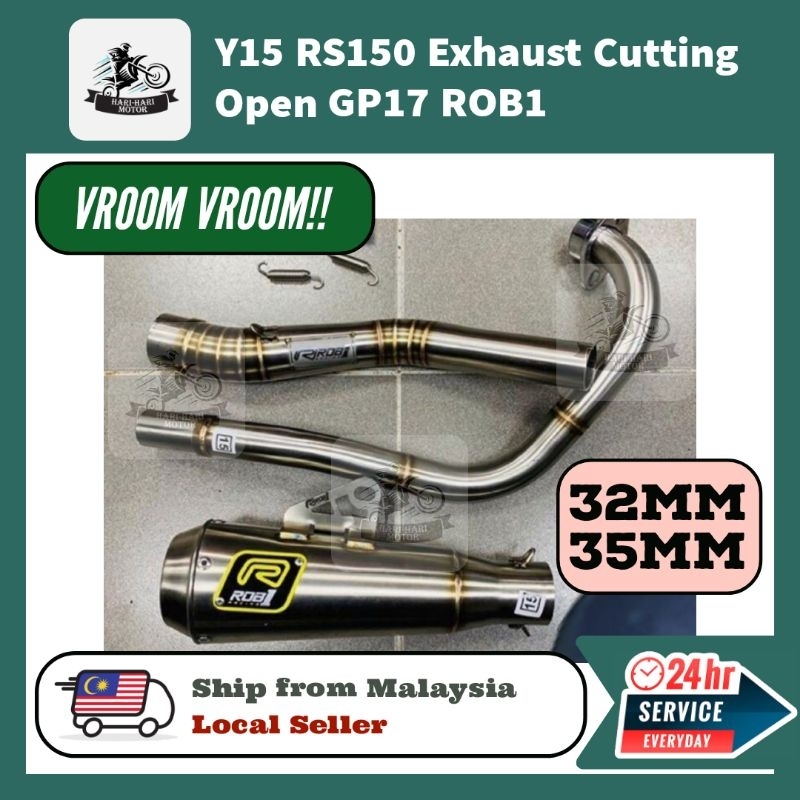 Y15 RS150 🔥 Rob1 🔥 READY STOCK 🔥 GP17 SP Exhaust Ejox Manifold Ekzos ...
