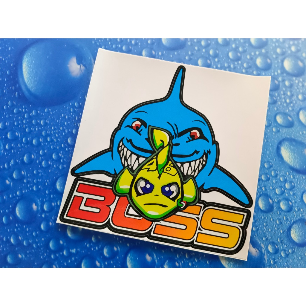 Sticker Rossi Boss 46 Ikan Via Via Via Shark Shopee Malaysia