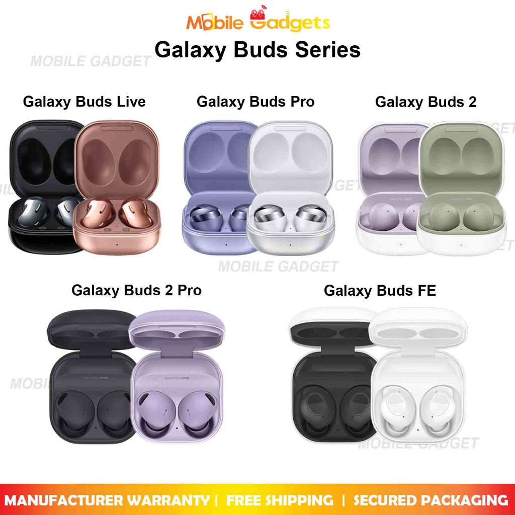 Samsung Galaxy Buds FE Buds 2 Pro Buds 2 Buds Pro Buds Live Original Malaysia New Set 1 Year Warranty