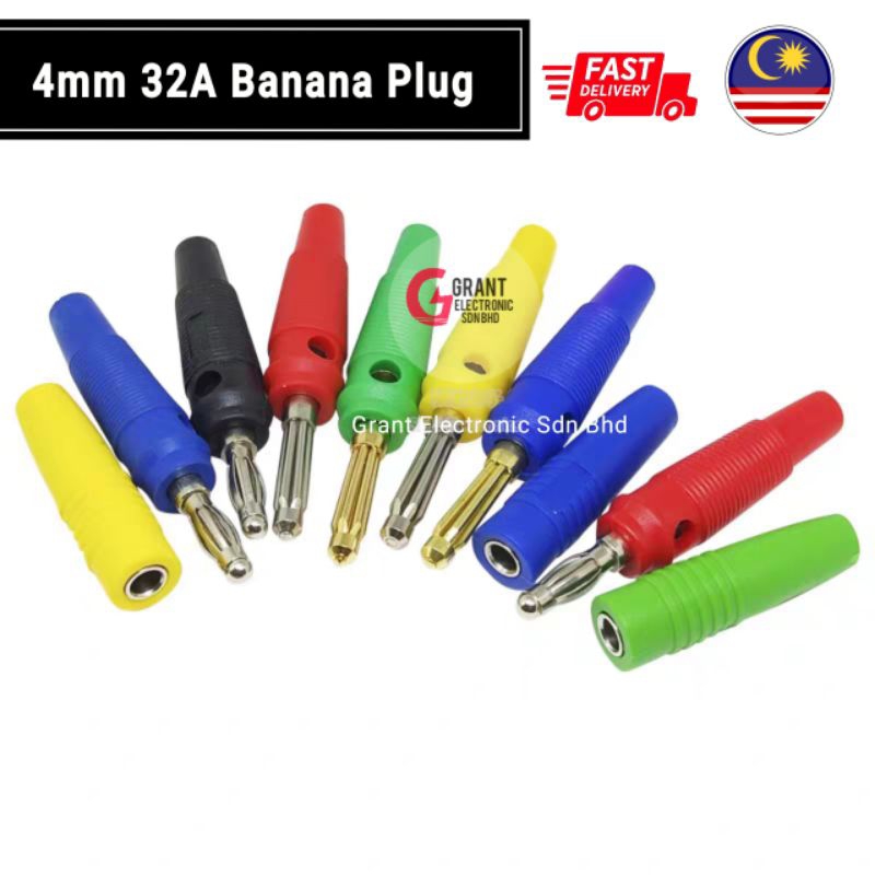 4mm 32A High Current Srew Solderless Stackable Banana Plug Socket