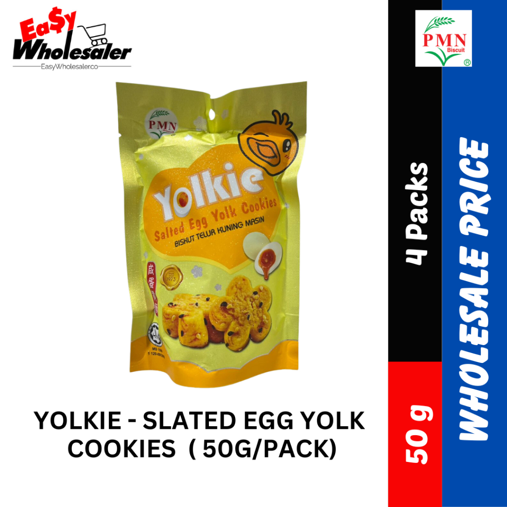 YOLKIE SALTED EGG YOLK COOKIES ( 4 PACK x 50G ) Shopee Malaysia