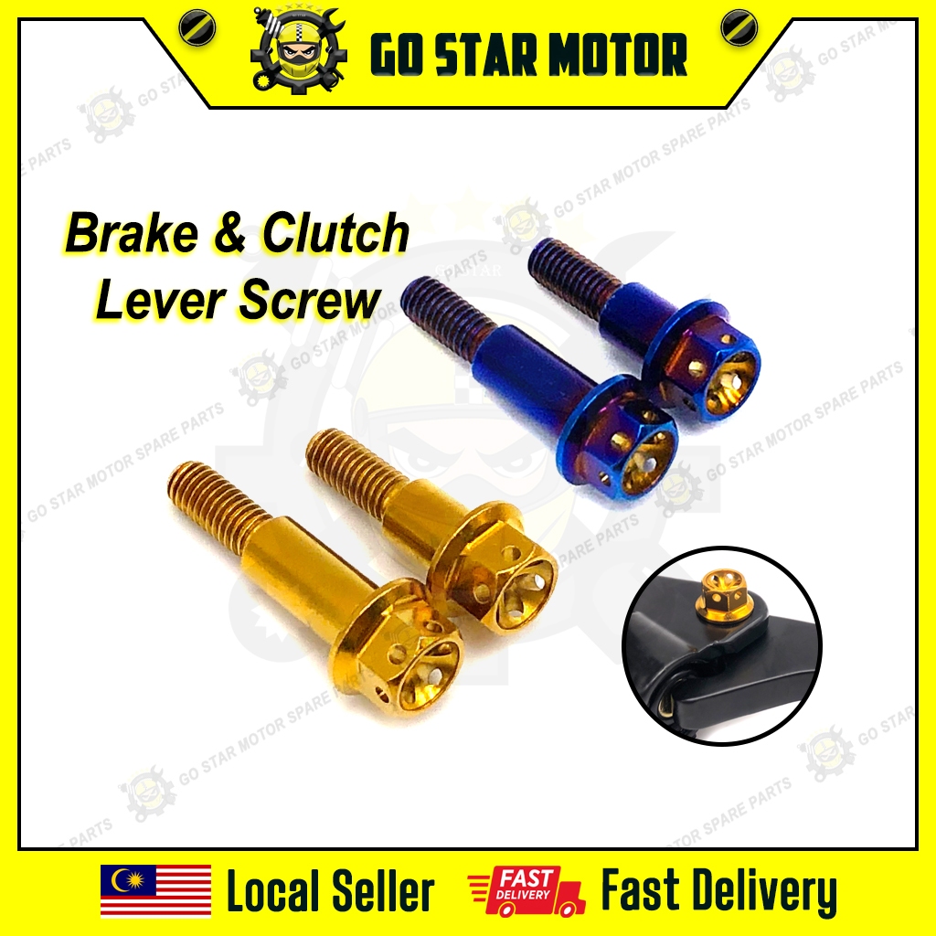 Universal Brake & Clutch Lever Bolt Screw Skru 6*30MM Gold Titanium Y15
