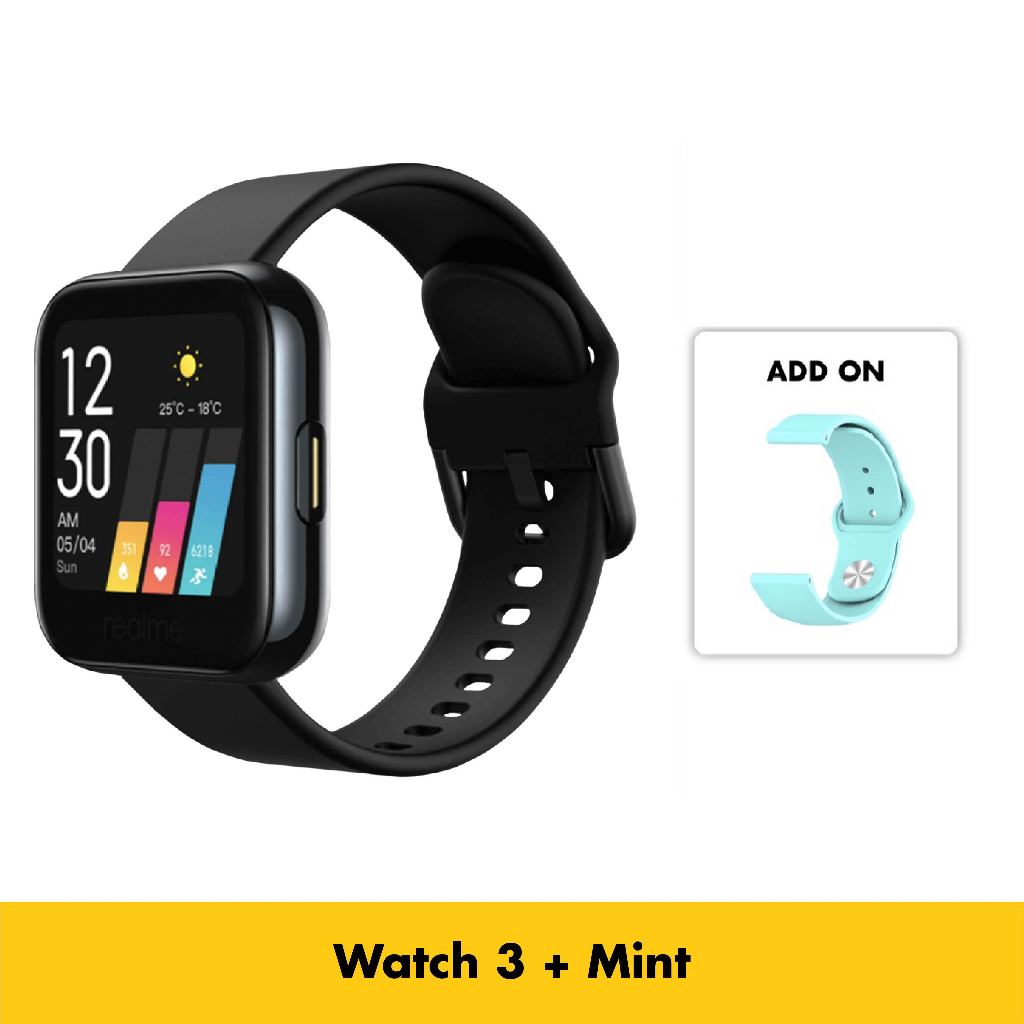 realme Watch 3 Bluetooth Calling 1.8 Inches Super Large Bright Display Support Android iOS Smartwatch