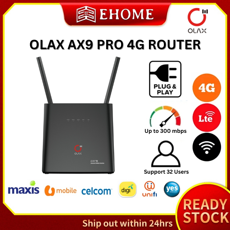 Olax Ax9 Pro B 300mbps 4g Wifi Router With 4000mah Battery Shopee