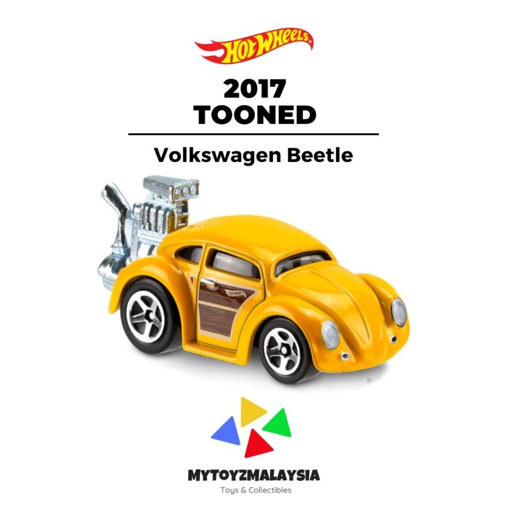 Hot Wheels 2017 Tooned Volkswagen Beetle – Gelb, Maßstab 1:64, Sammlerstück, 172/365