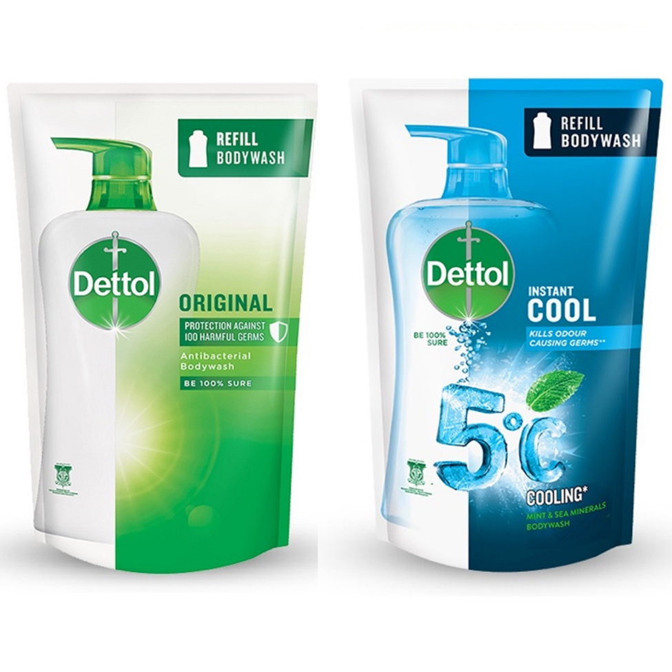 Dettol Shower Gel Antibacterial Body Wash Refill Pouch (850ml) Shopee