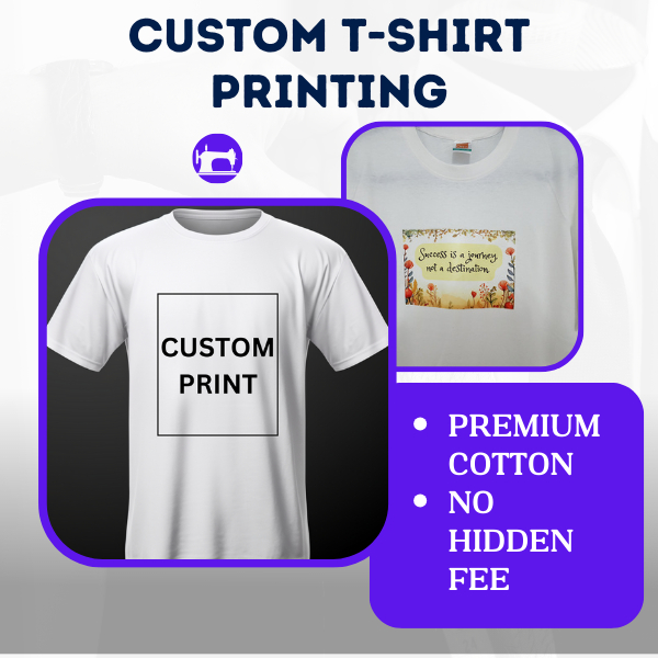 [No MOQ/No Hidden Price] Custom Print Premium Cotton T-Shirt Printing ...