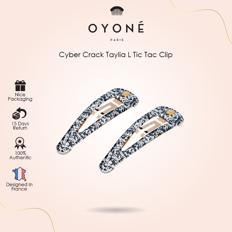 Oyone Paris | Cyber Crack Taylia L Tic Tac Clip | Hair Clip | Hair Pin ...