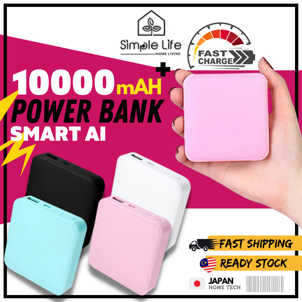 🇲🇾 Powerbank Remax 10000mAh Smart Dual Port Fast Charging Power Bank Battery Pack Mini Portable