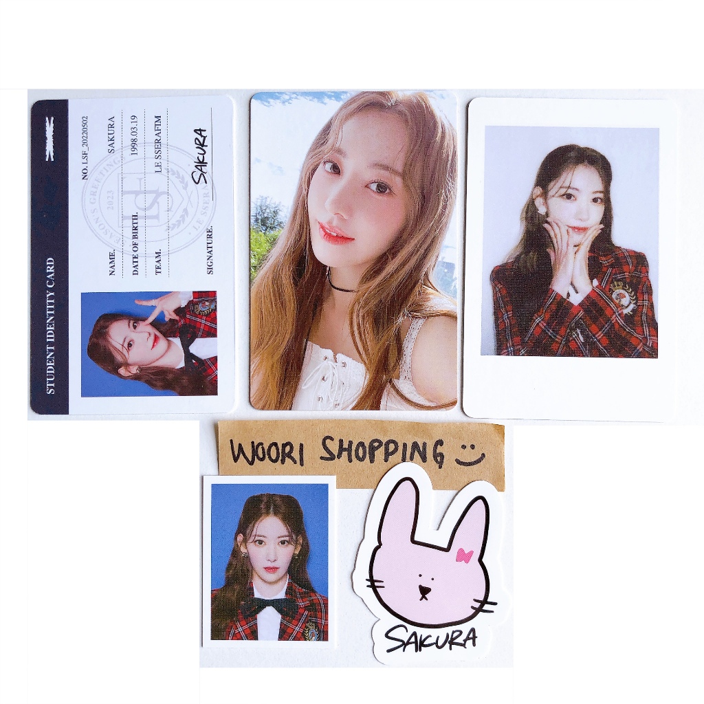 LE SSERAFIM 2023 Season's Greetings Official ID Photocard Sticker