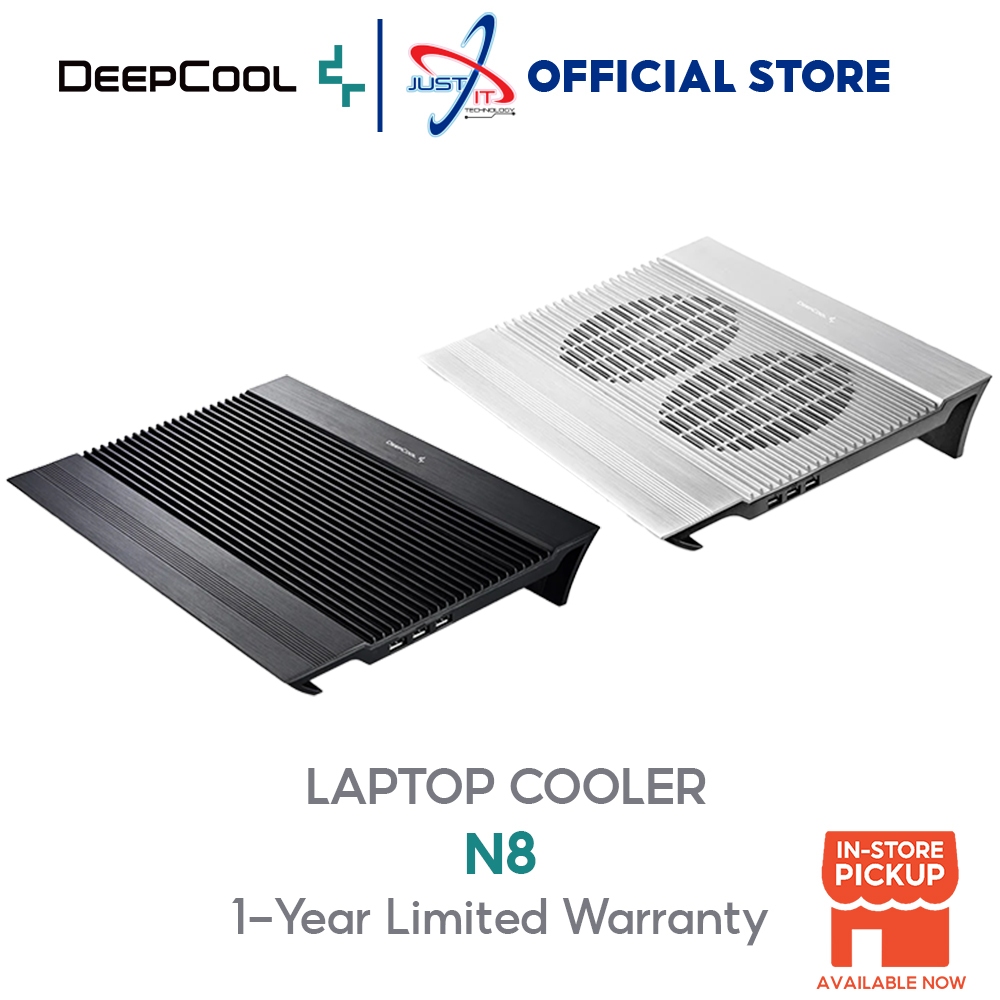 DEEPCOOL N8 LAPTOP COOLER (BLACK / SILVER) | Shopee Malaysia