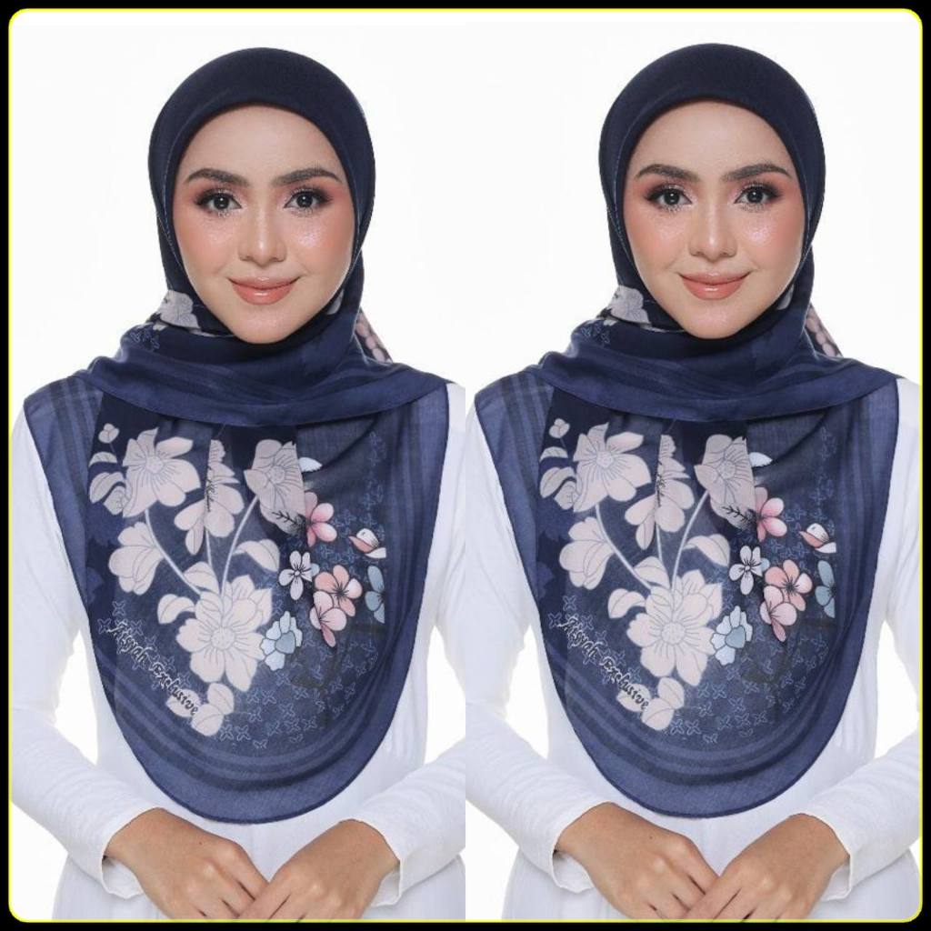 Tudung Bawal CURVE Corak Flower Vol 1 - (COTTON) | Shopee Malaysia