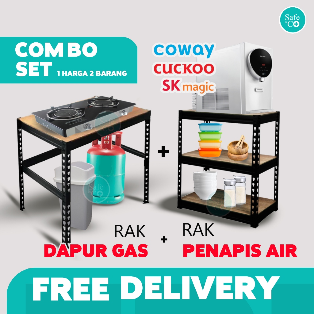 Meja Masak Gas Rak Penapis Air Coway Kitchen Cooking Stove Table Rack ...