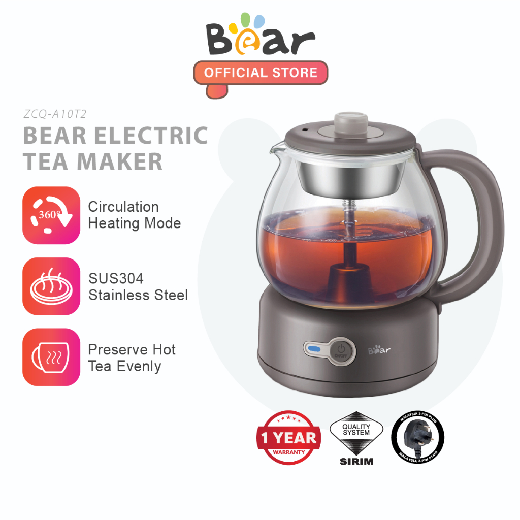 Bear 1L Electric Teapot Electric Kettle Infuser Pot With Filter Automatic  Steam Spray Borosilicate glass Teapot Health Pot 220V