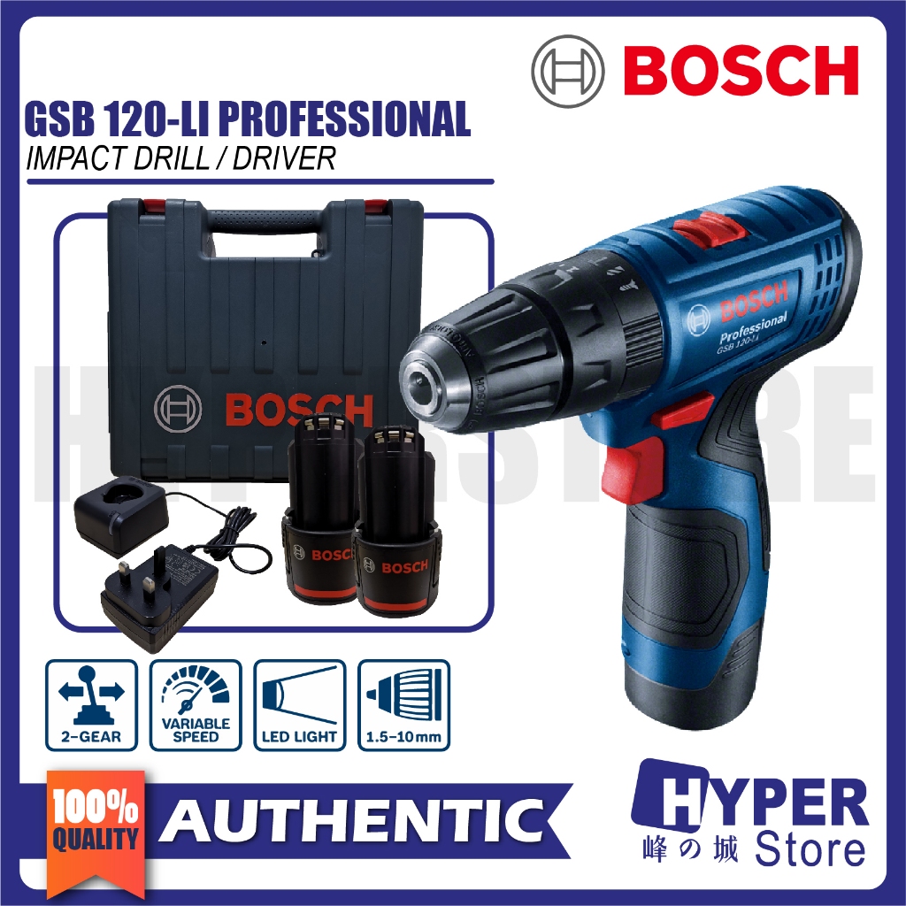BOSCH ( GEN 2 ) 12V Professional Cordless Impact Drill Kit / Driver ...